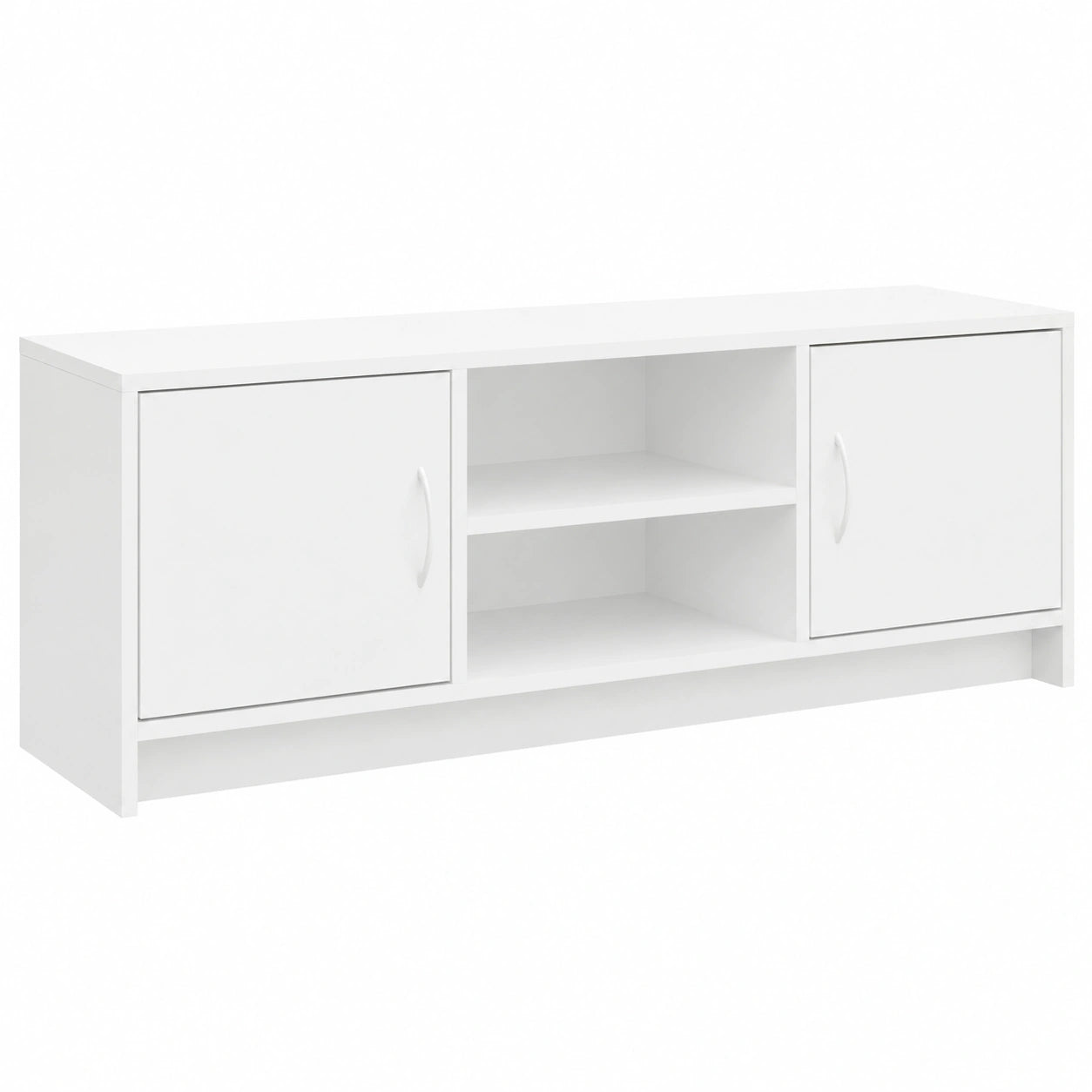 Mobile TV HOMELEN bianco in stile nordico, legno, 102x30x37.5 cm, per soggiorno e camera da letto