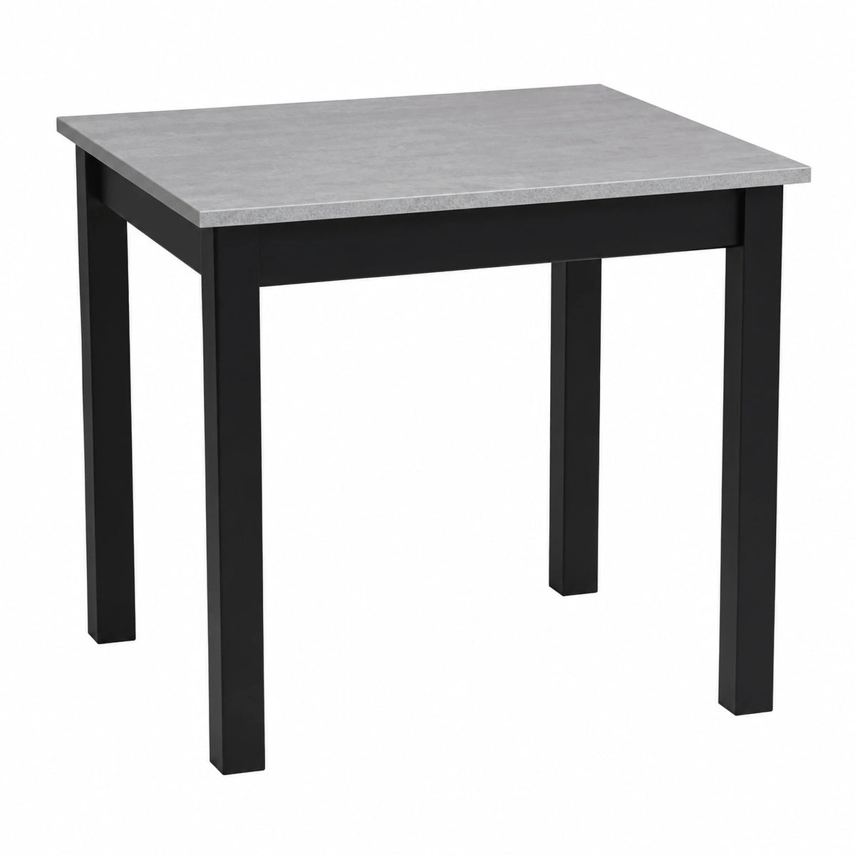 Tavolo da Pranzo Compatto in Legno di Pino con Piano Effetto Cemento 90x60 cm