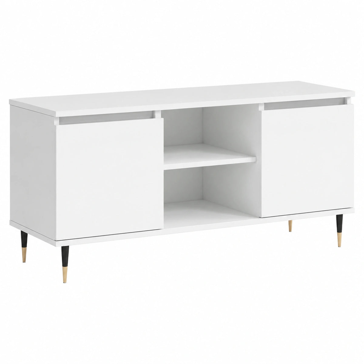 HOMELEN Mobile TV Bianco in Legno, 104x35x50 cm, Stile Scandinavo per Soggiorno e Camera da Letto
