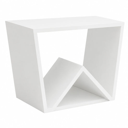 Tavolino da Salotto Moderno Emma in Bianco Opaco, Design Italiano