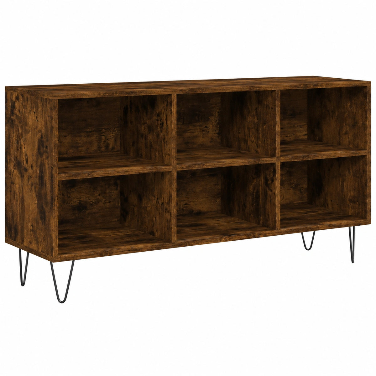 Mobile TV moderno in legno e ferro, 103,5x30x50 cm, stile scandinavo minimalista
