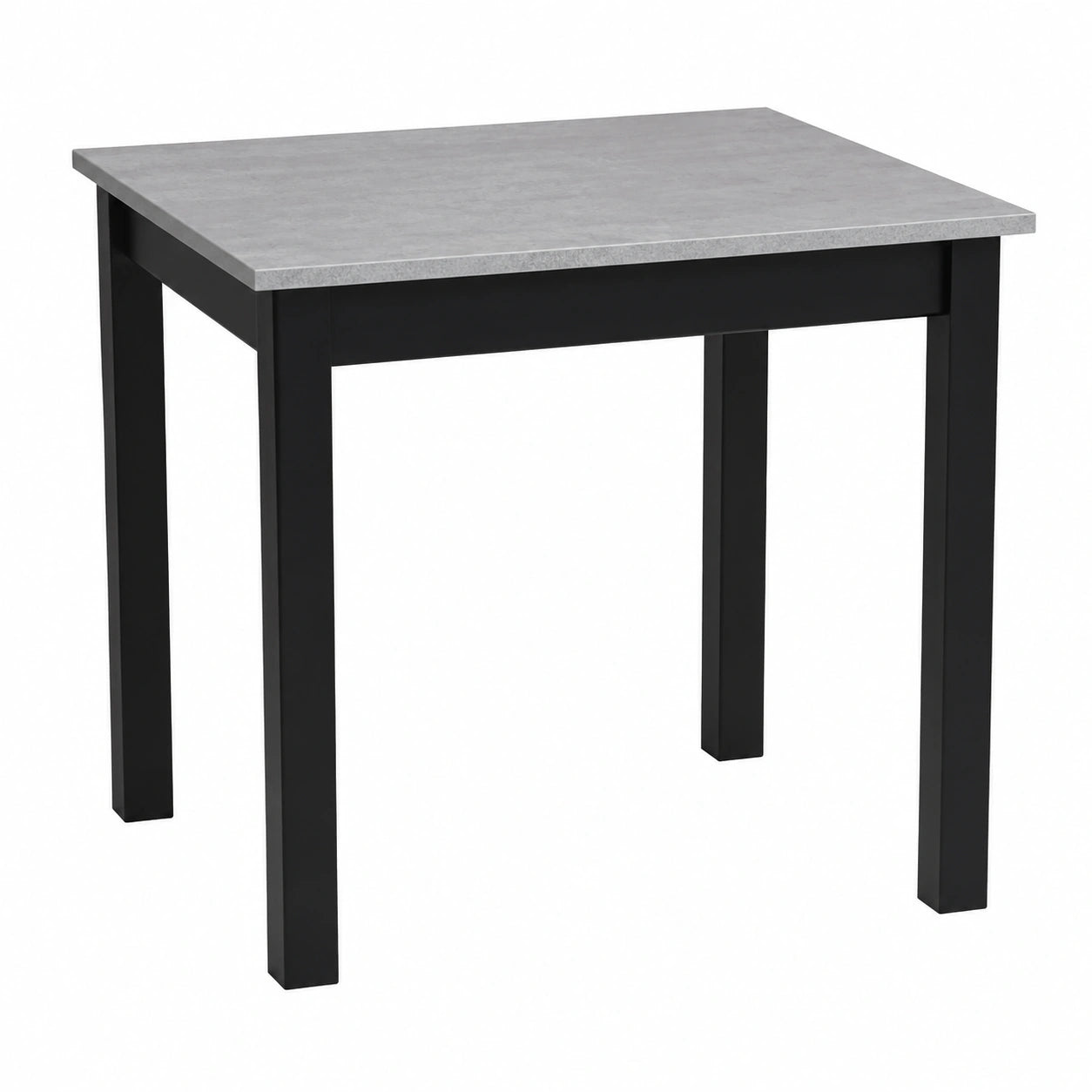 Tavolo da Pranzo Compatto in Legno di Pino con Piano Effetto Cemento 90x60 cm