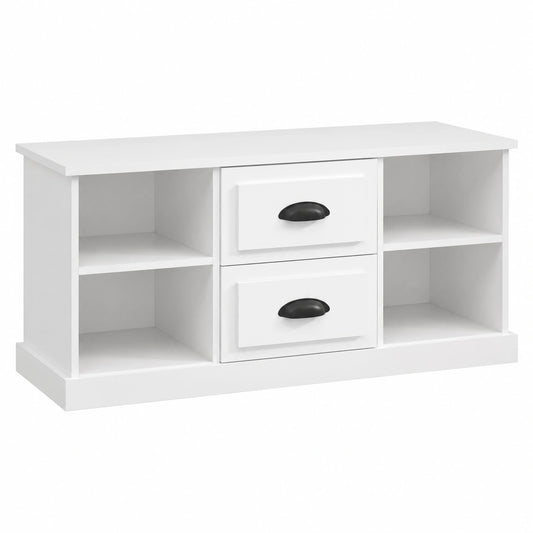 Mobile TV in legno bianco stile scandinavo, 99,5x35,5x48 cm, per soggiorno e camera da letto