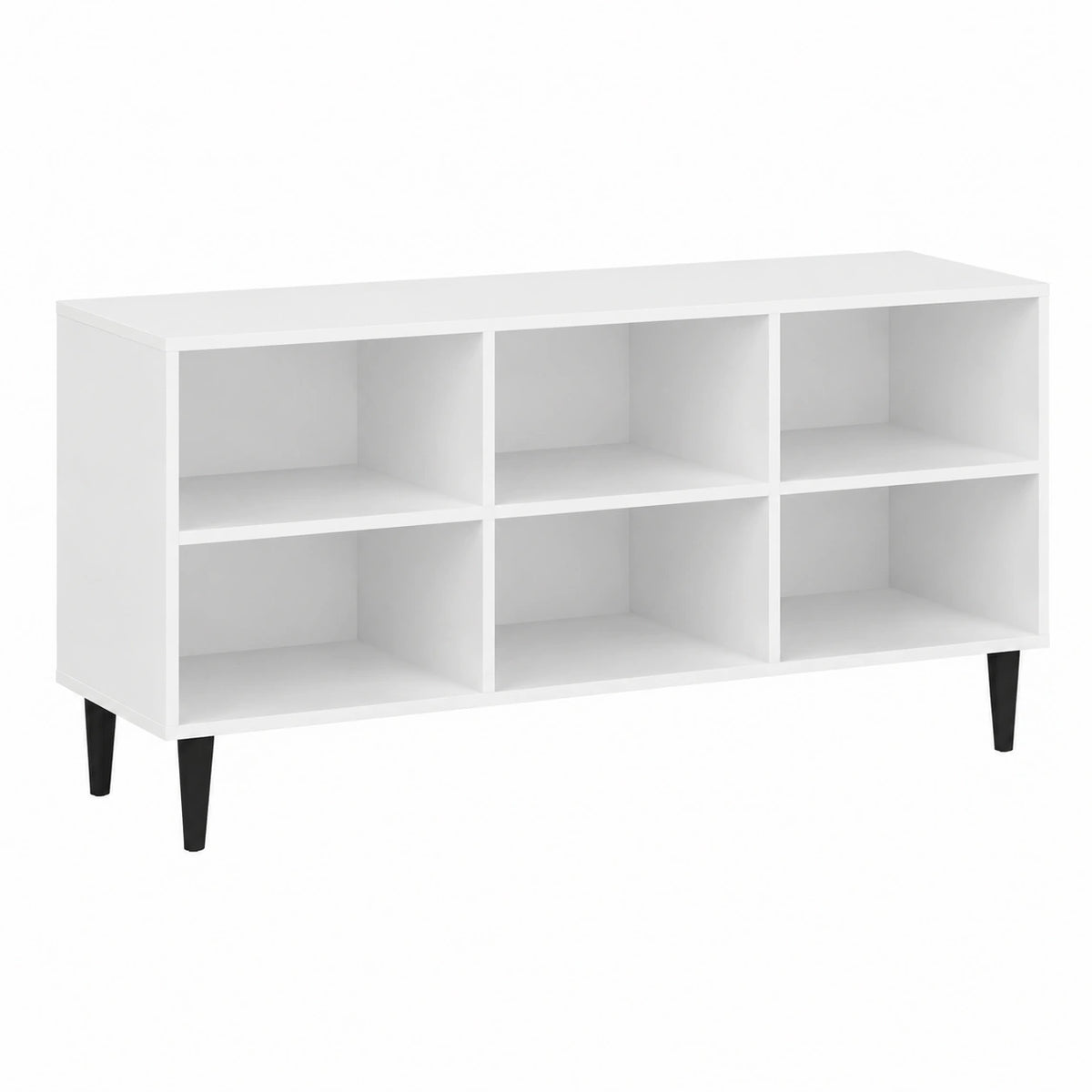 Mobile TV HOMELEN in stile scandinavo, bianco, con gambe in metallo, 103,5 x 30 x 50 cm, ideale per soggiorno e camera da letto