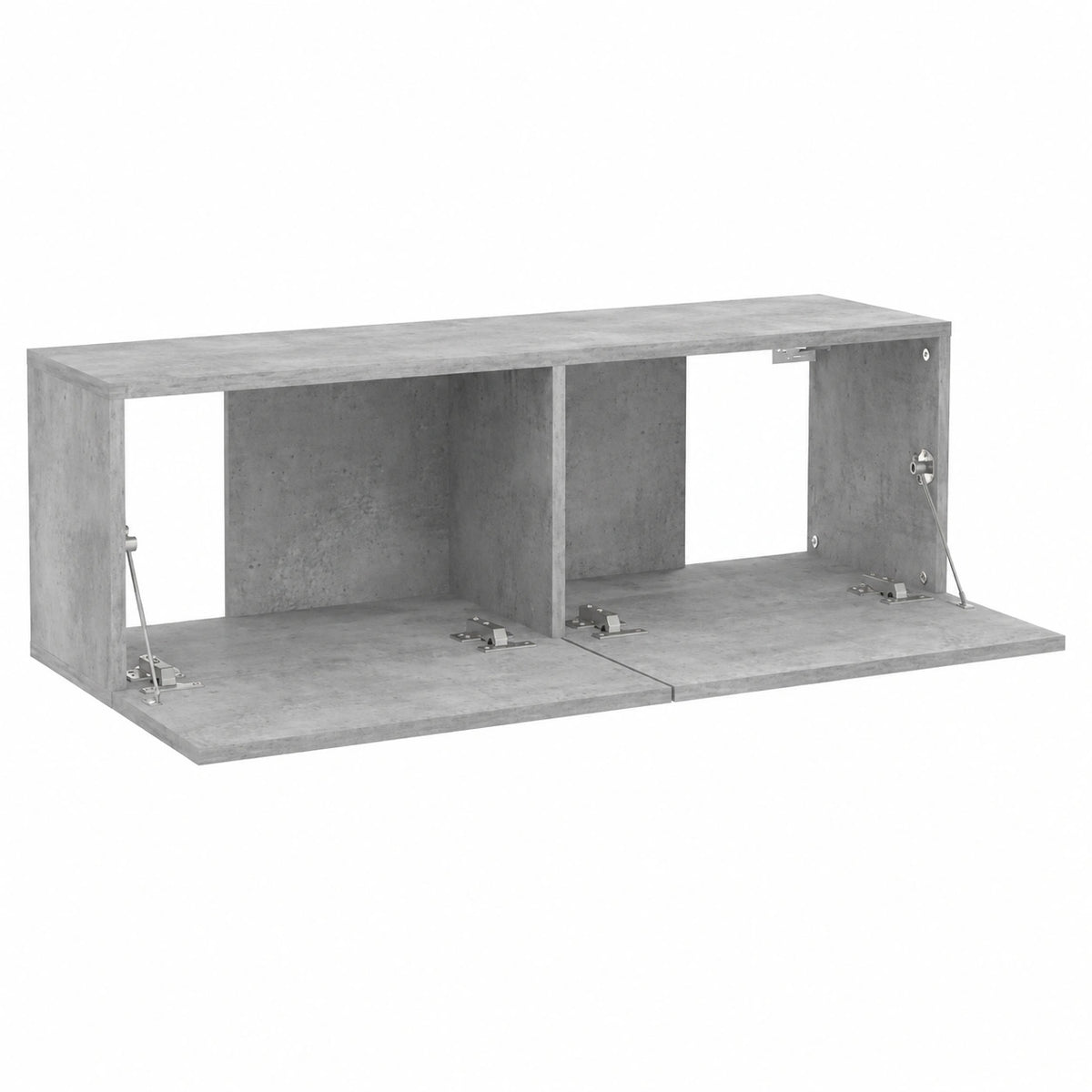 Mobile TV Scandinavo in Legno Cemento Grigio 100x30x30 cm per Soggiorno e Camera