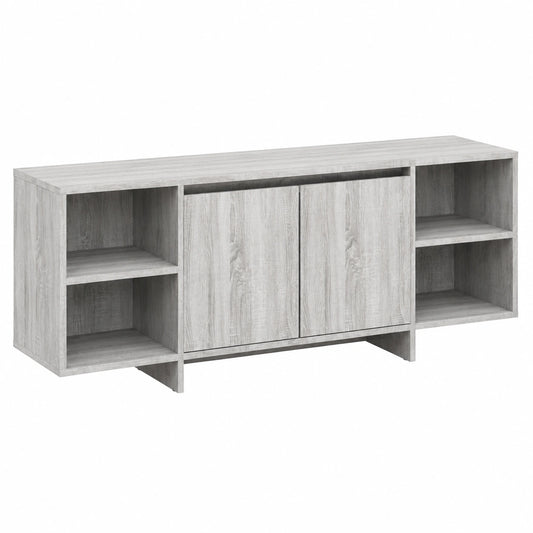 Mobile TV Scandinavo in Legno Grigio 130x35x50 cm per Soggiorno e Camera