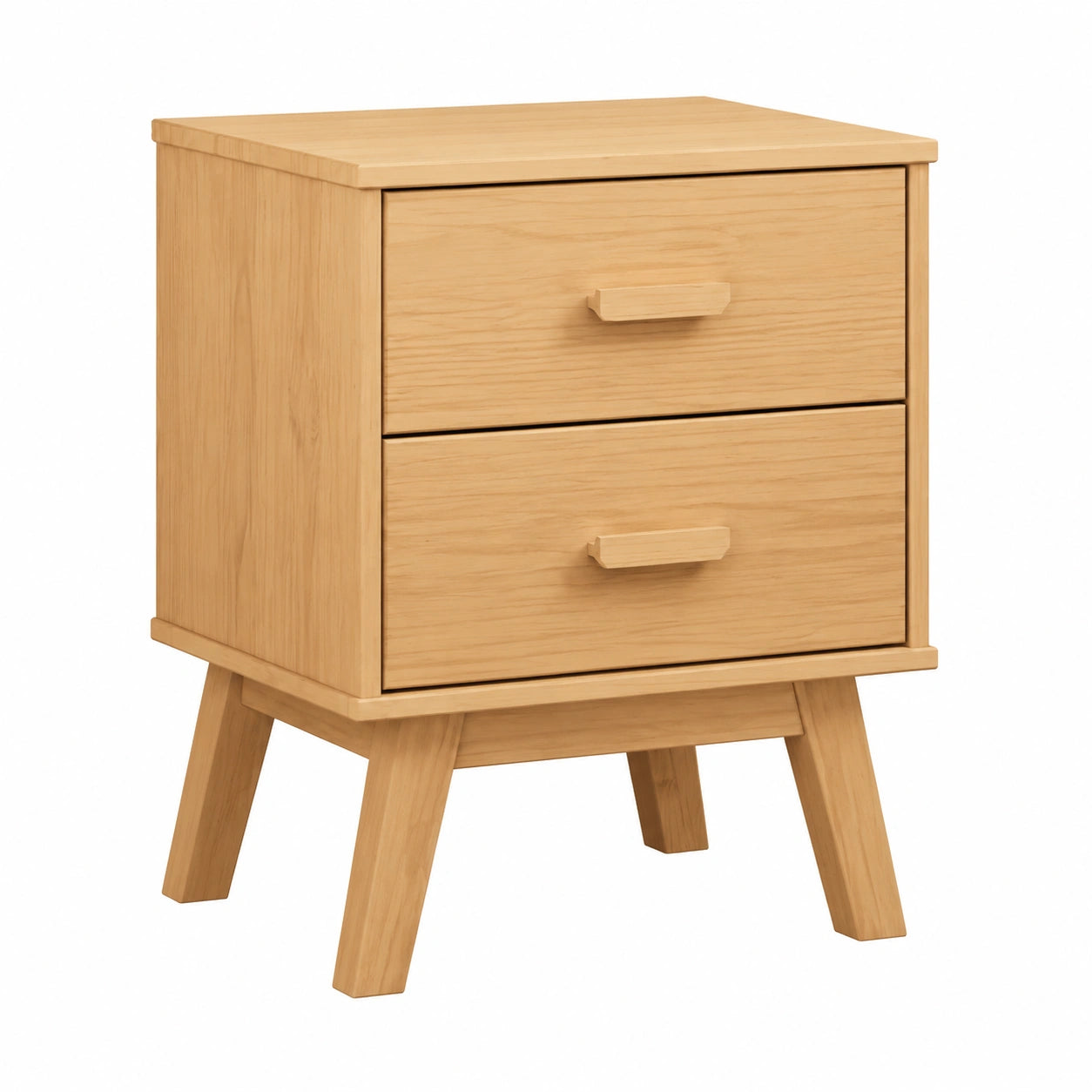 Tavolino scandinavo in legno di pino con ampio cassetto
