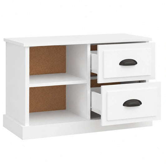 Mobile TV HOMELEN in legno bianco, stile scandinavo, 73x35,5x47,5 cm